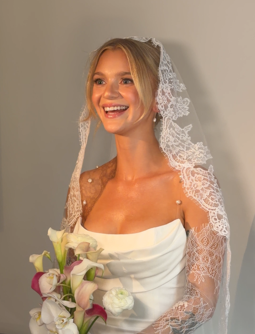 Soft glam bridal makeup look created by a local bridal makeup artist.